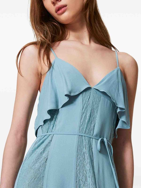 膝丈ドレス - ブルー shop online: TWINSET