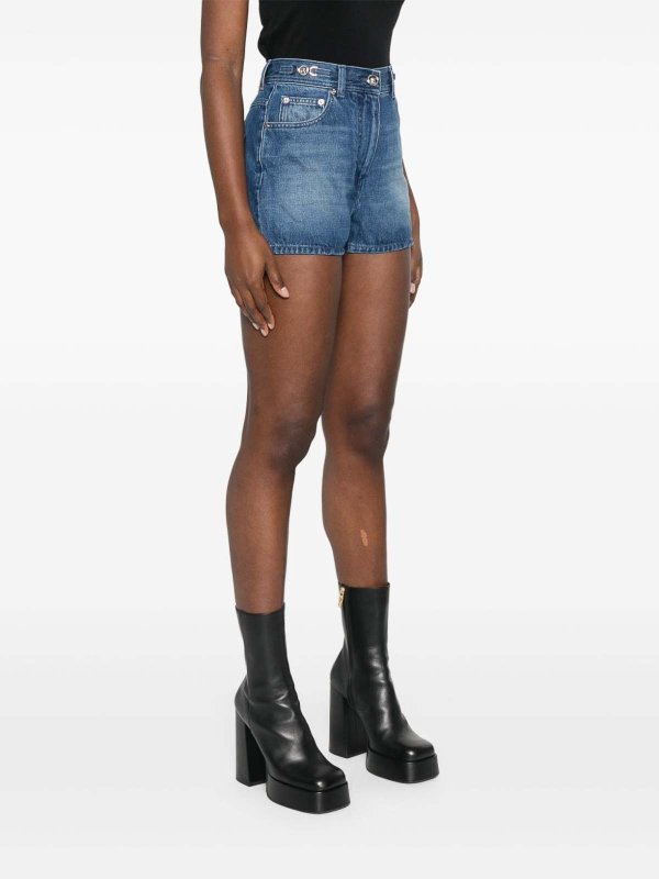 VERSACE: トラウザーショーツ online - ショートパンツ - ブルー