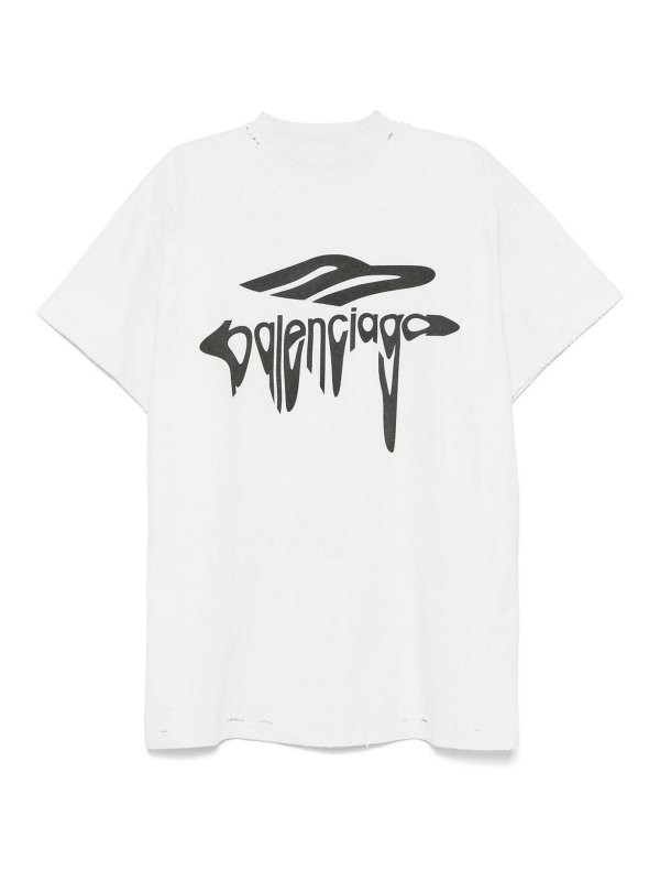 BALENCIAGA: Tシャツ - Tシャツ - グレー