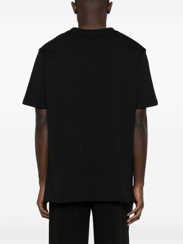 Balmain: t-shirts online - Flocked-Logo T-Shirt