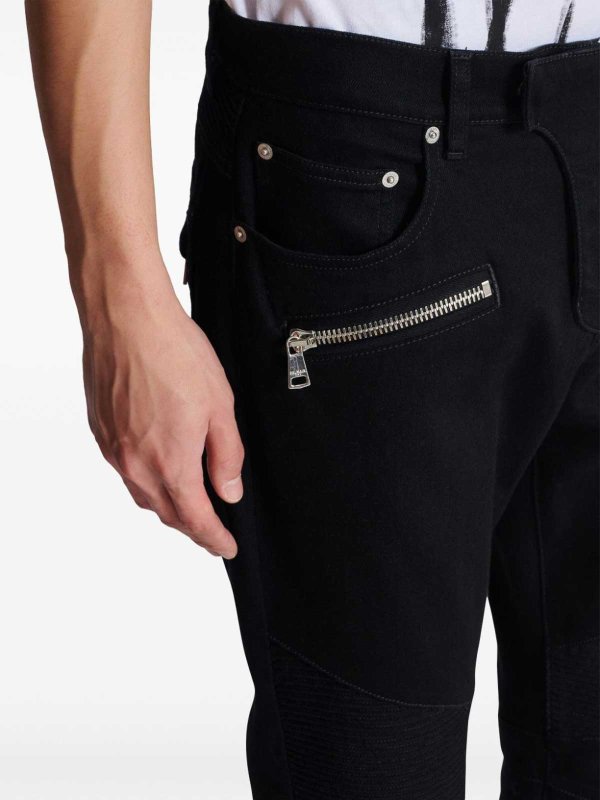 Balmain buy online Jeans per motociclisti slim-fit