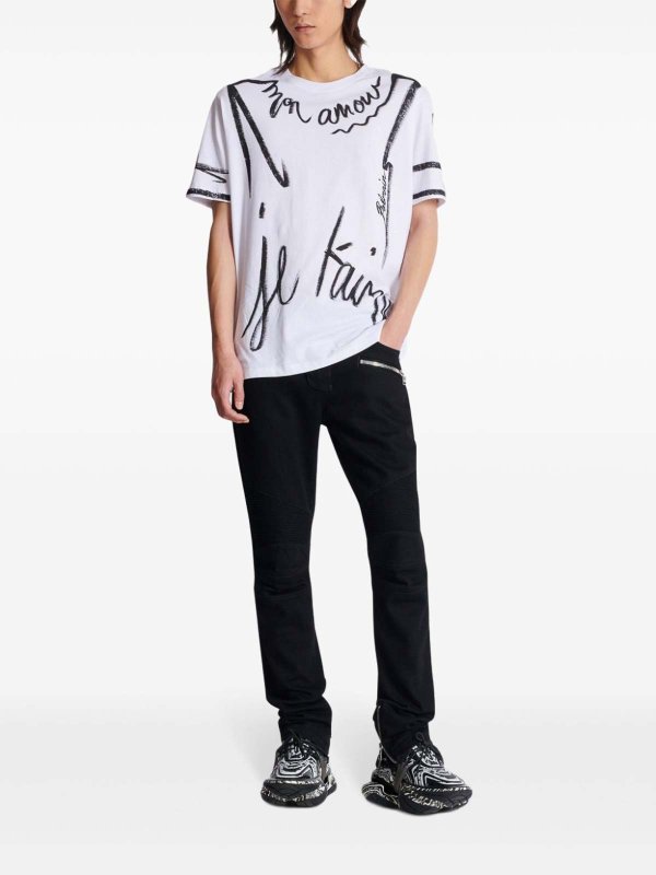 The Best Shops Balmain: Jeans per motociclisti slim-fit