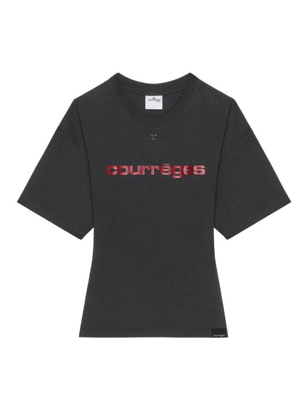Courreges: t-shirts - Printed T-Shirt