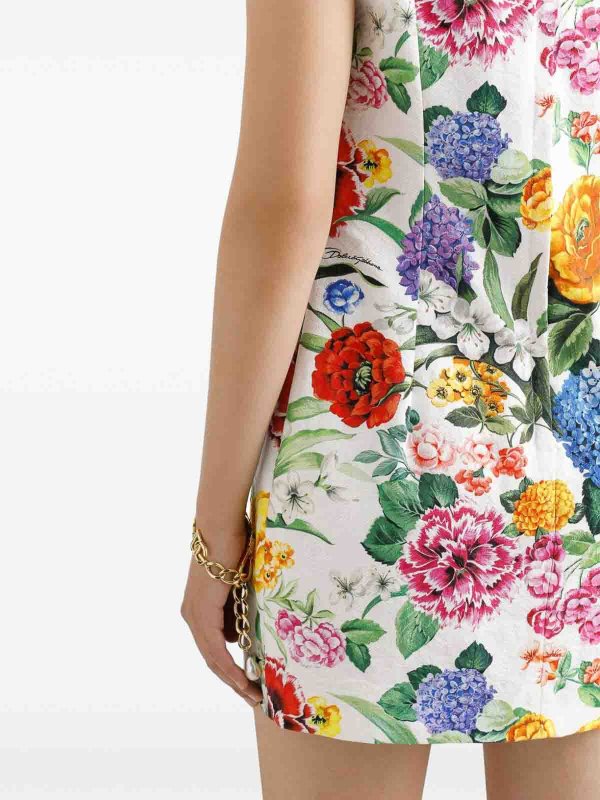 DOLCE & GABBANA: ニーレングスドレス online - 膝丈ドレス - 白