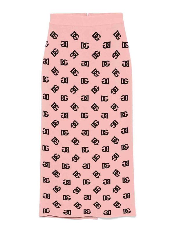 DOLCE & GABBANA: ニーレングススカート＆ミディ丈 - 膝丈/ミディスカート - ヌードカラー