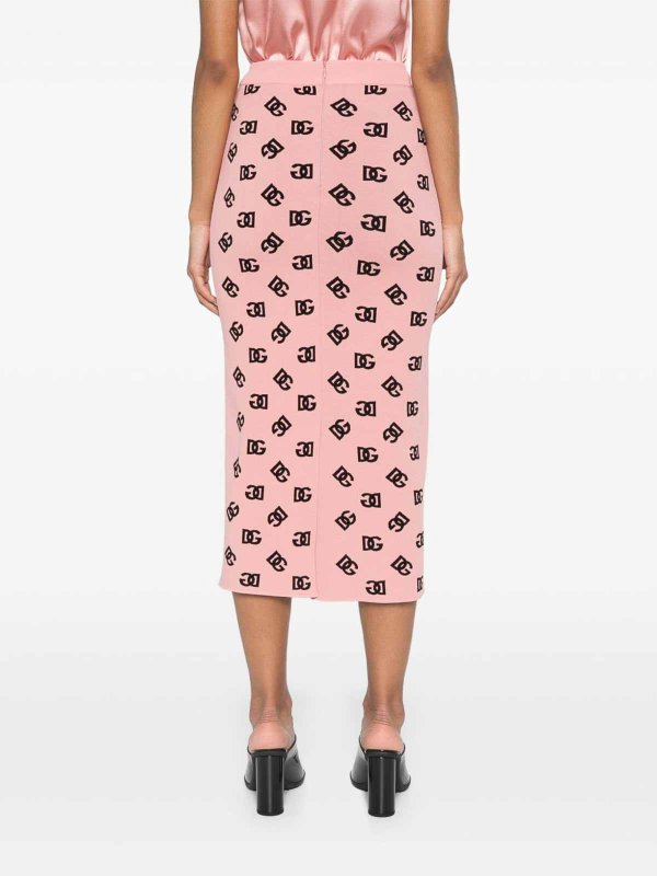 The Best Shops DOLCE & GABBANA: ニーレングススカート＆ミディ丈 - 膝丈/ミディスカート - ヌードカラー