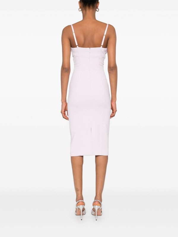 Satin-Bow Crepe Midi Dress shop online: ELISABETTA FRANCHI