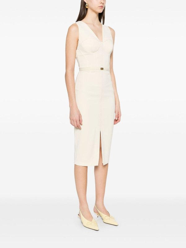 The Best Shops ELISABETTA FRANCHI: ニーレングスドレス - 膝丈ドレス - 白