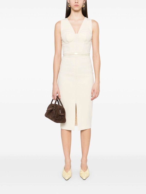 ELISABETTA FRANCHI buy online 膝丈ドレス - 白