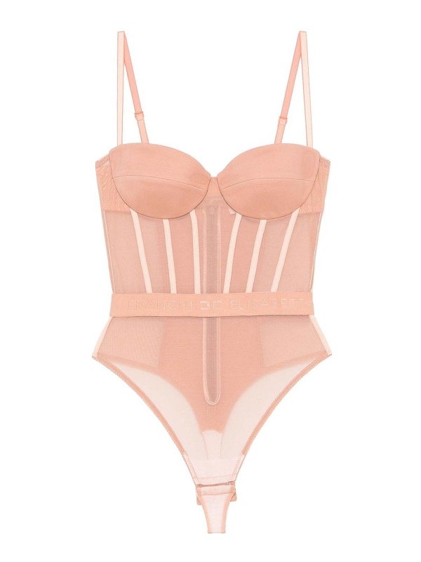 ELISABETTA FRANCHI: Tops und Tank Tops - Top - Nude