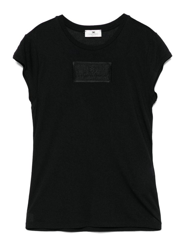 ELISABETTA FRANCHI: T-shirts - T-Shirt - Schwarz