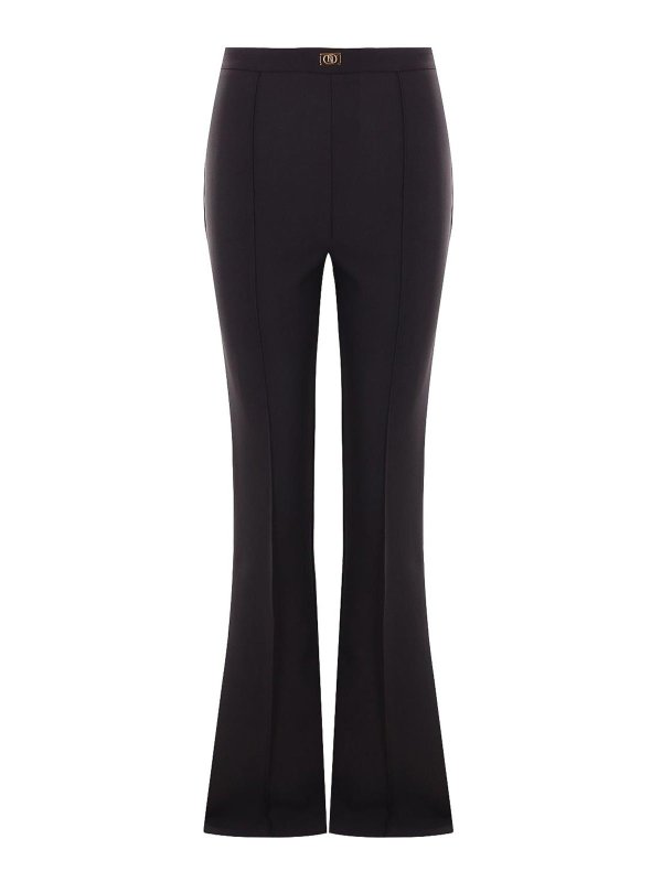 ELISABETTA FRANCHI: Pantalons casual - Pantalons Décontractés - Noir