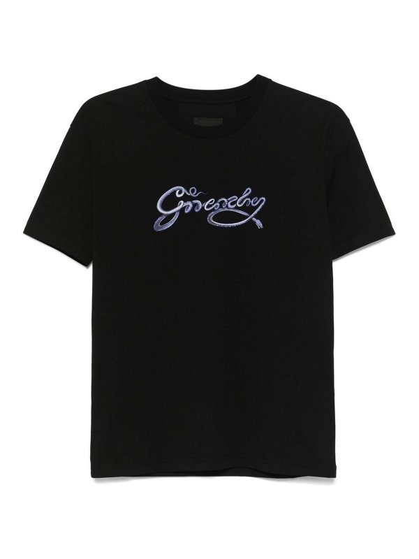 GIVENCHY: t-shirts - Snake-Print T-Shirt
