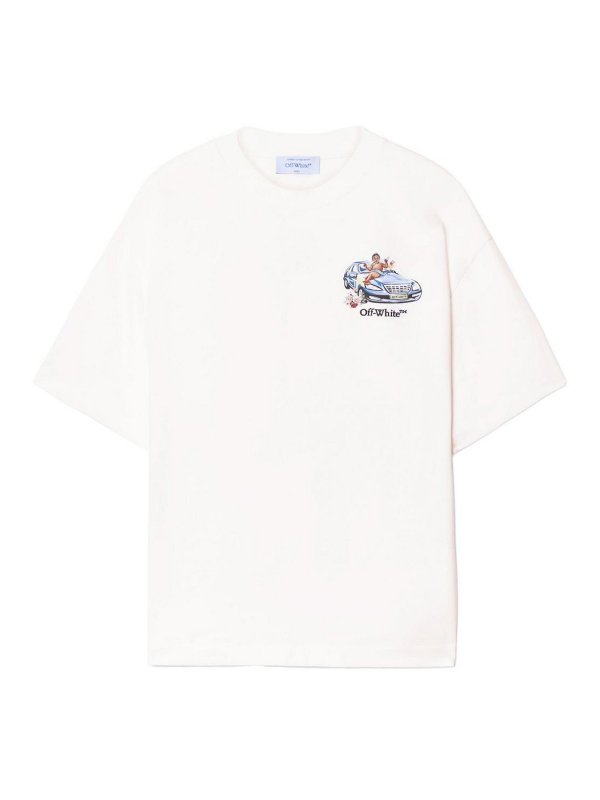 OFF-WHITE: t-shirt - T-shirt freccia affrescata