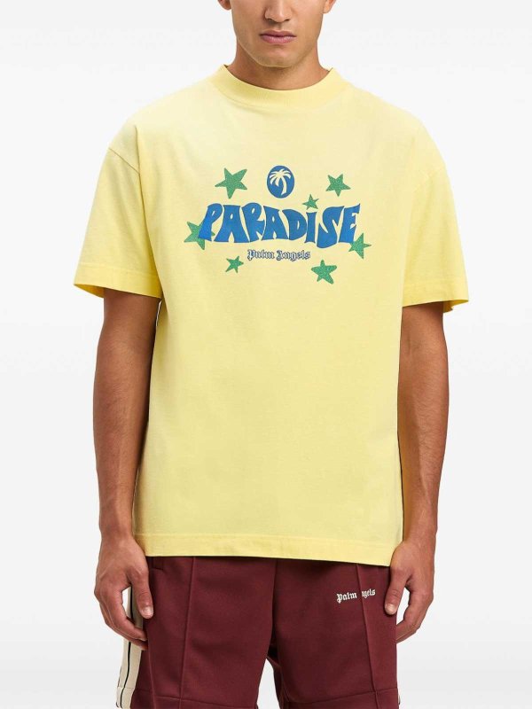The Best Shops Palm Angels: Camisetas - Camiseta - Amarillo