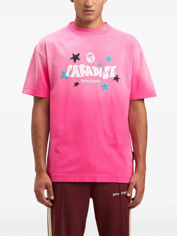 The Best Shops Palm Angels: t-shirts - Paradise Palm T-Shirt