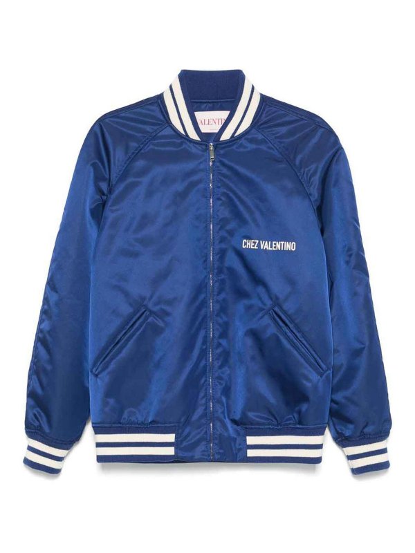 VALENTINO GARAVANI: Chaquetas Bomber - Chaqueta Bomber - Azul
