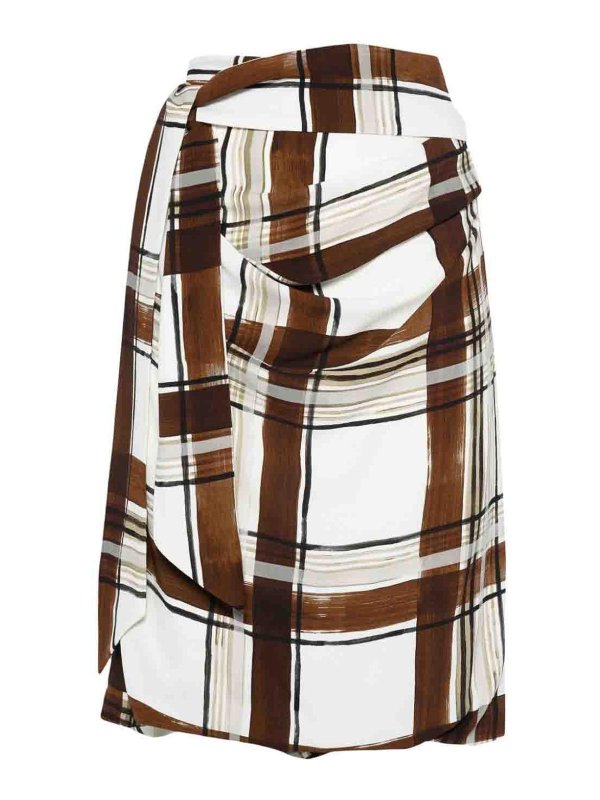 DRIES VAN NOTEN: Jupes midi et au genou - Jupe Midi - Blanc