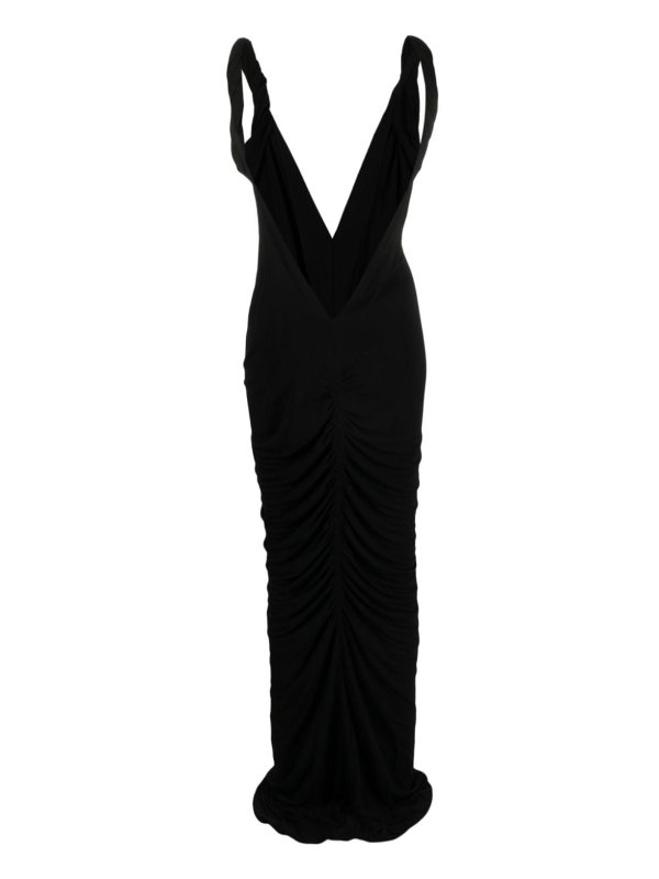GIVENCHY: v necks online - Ruched V-Neck Gown
