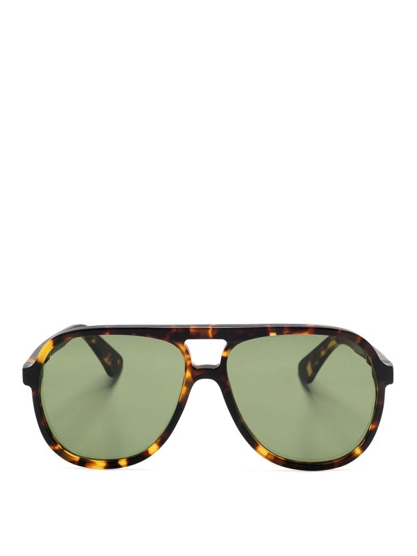 GOLDEN GOOSE: サングラス - サングラス - 緑