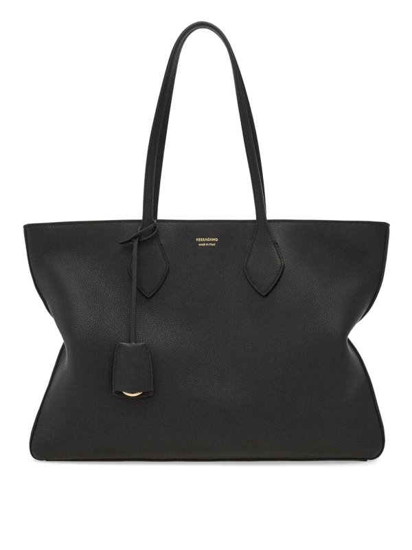 FERRAGAMO: totes bags - Leather Tote Bag