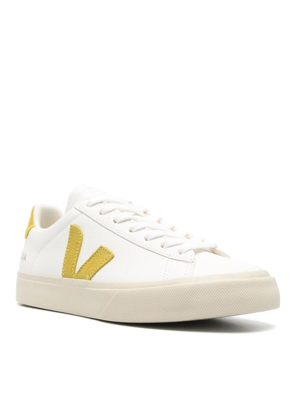 VEJA: sneakers - Sneaker Campo bianca/gialla