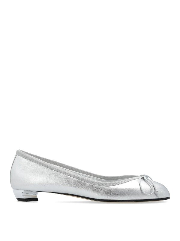 ALEXANDER MCQUEEN: フラットシューズ - フラットシューズ - 銀