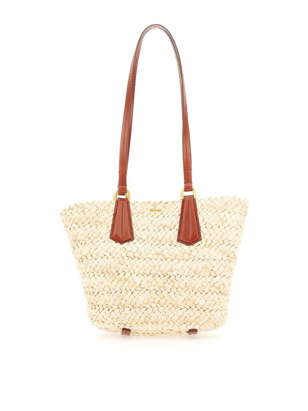 Max Mara: Bucket bags - Straw Bucket Bag
