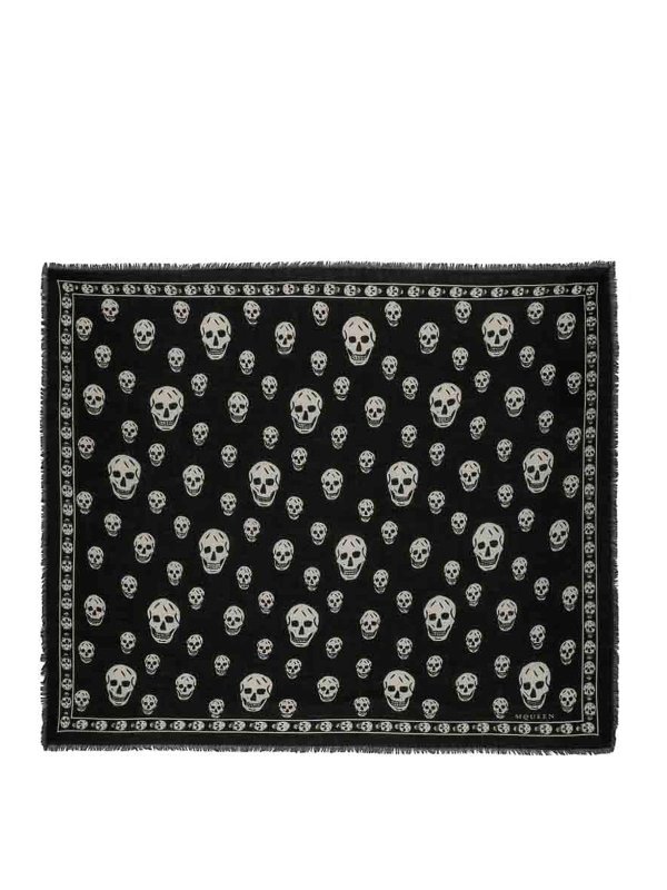 ALEXANDER MCQUEEN: Bufandas y pañuelos - Bufanda - Negro