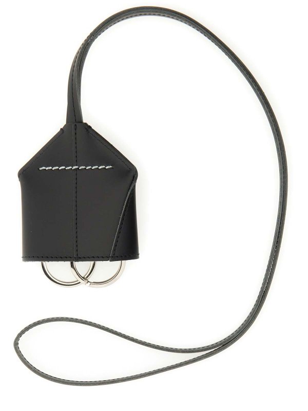 MM6 MAISON MARGIELA: key holders online - Leather Keychain
