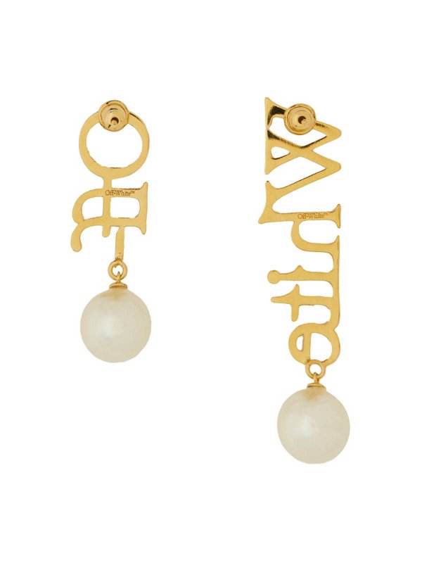 OFF-WHITE: Earrings online - Logo Earrings