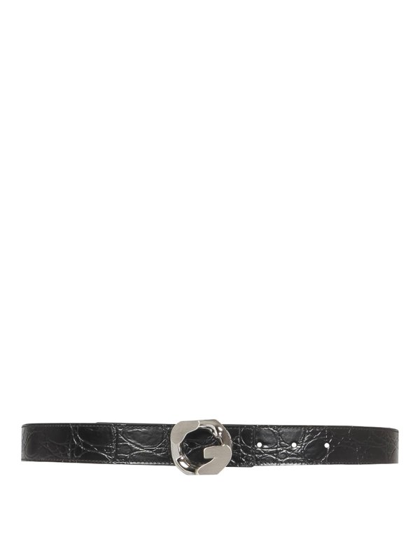 GIVENCHY: belts - Belt With G Chain Buckle