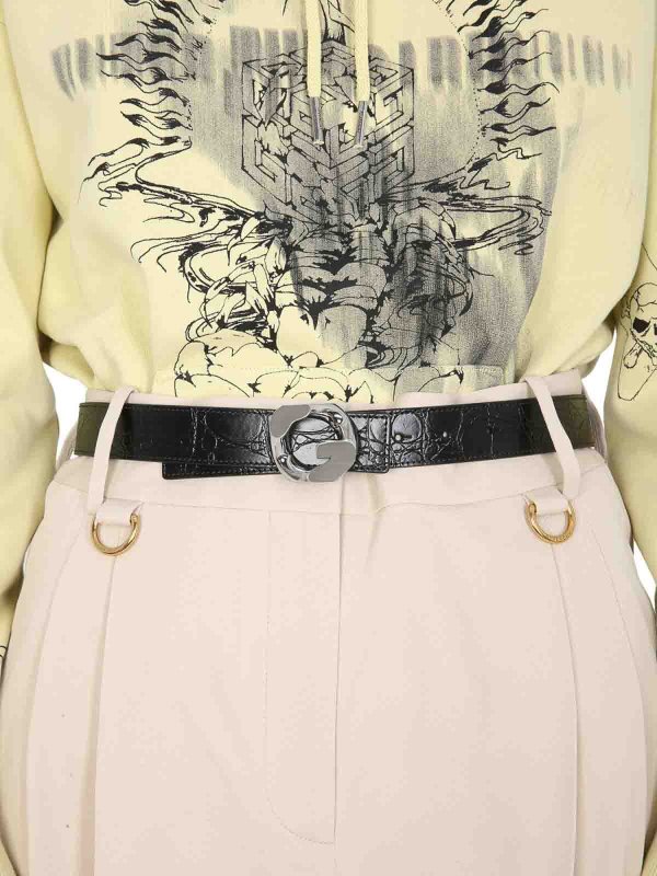 GIVENCHY: belts online - Belt With G Chain Buckle
