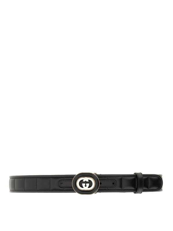 GUCCI: belts - Gg Cross Buckle Belt