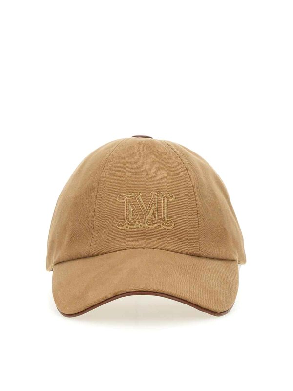 Max Mara: Sombreros - Sombrero - Beis