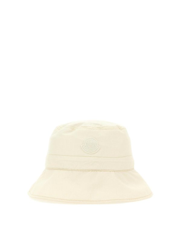 Moncler Bucket Hat With Logo - White - Women | 3B00034W596LI088