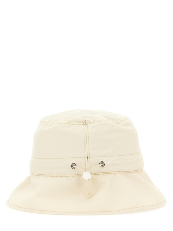 ハット MONCLER SS23 BUCKET HAT WITH LOGO (3B00034W 596LI088) Moncler Bucket Hat in Black | FWRD