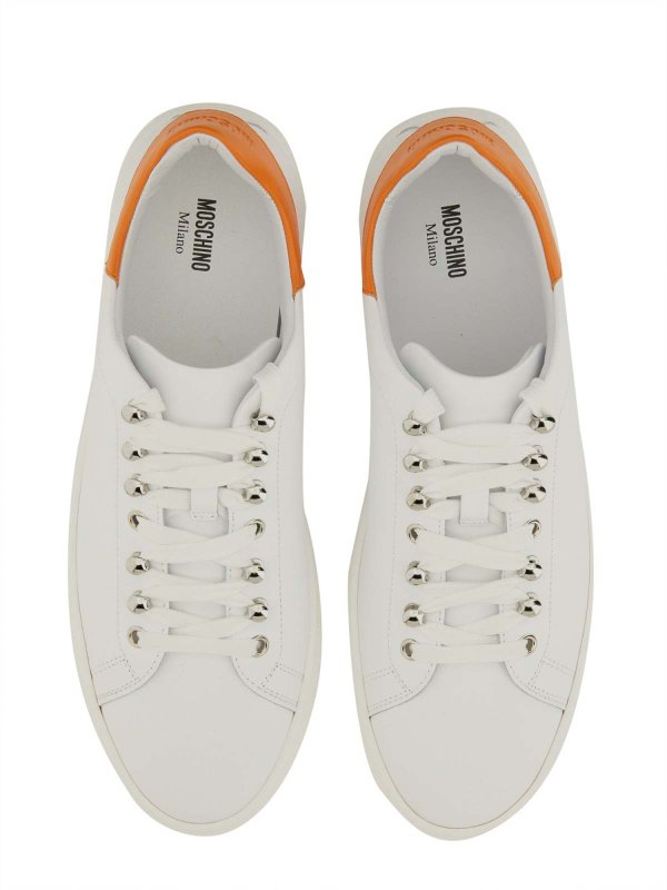 Leather Sneaker shop online: MOSCHINO