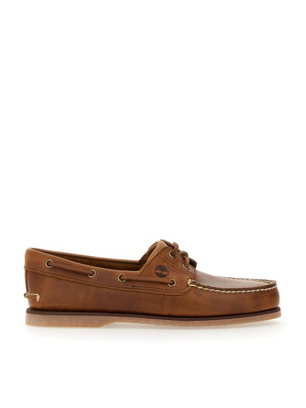 TIMBERLAND: Mocassini e slippers - Moccasina in barca in pelle