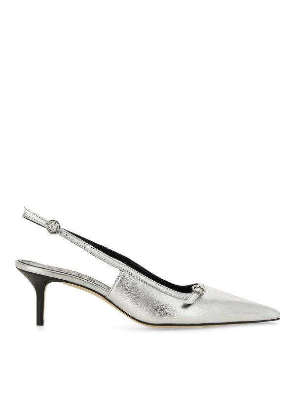 AEYDE: Escarpins - Chaussures À Talon - Argent