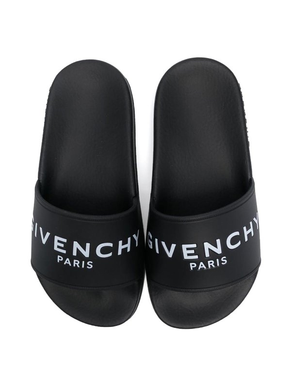 GIVENCHY: sandals online - Rubber Logo Slippers