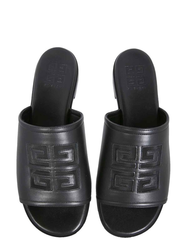 GIVENCHY: mules shoes online - Leather Flat Mules
