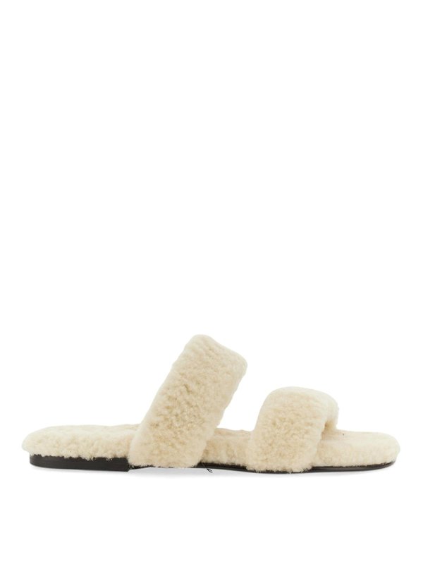 SAINT LAURENT: sandals - Shearling Sandal