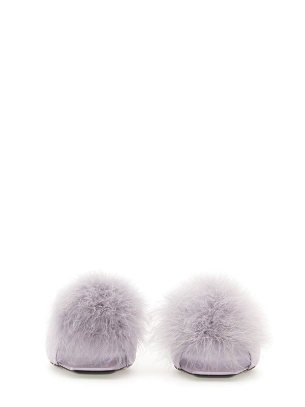 Satin Crepe mules shop online: SAINT LAURENT