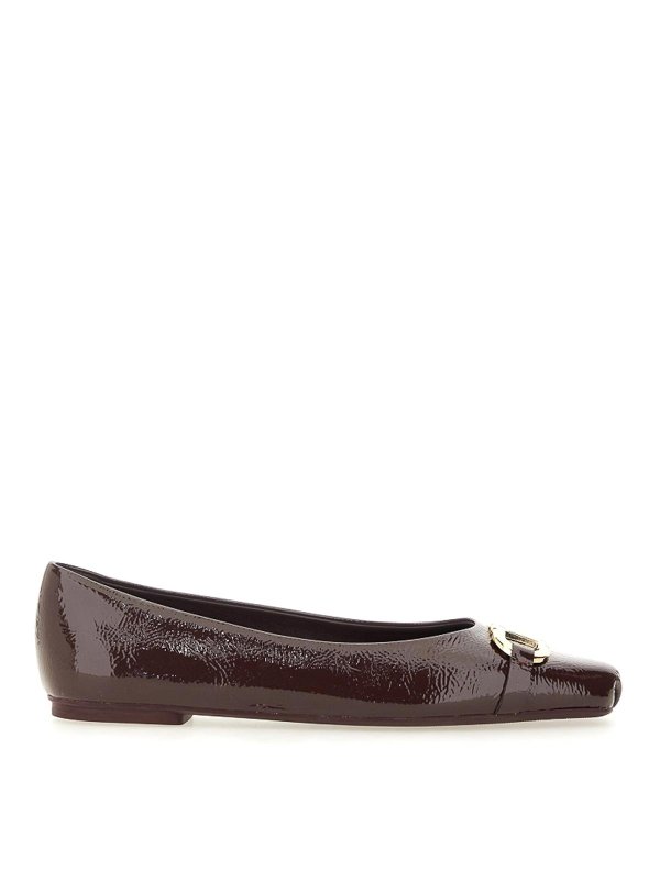 SALVATORE FERRAGAMO: Ballerines - Ballerines - Rouge Brun