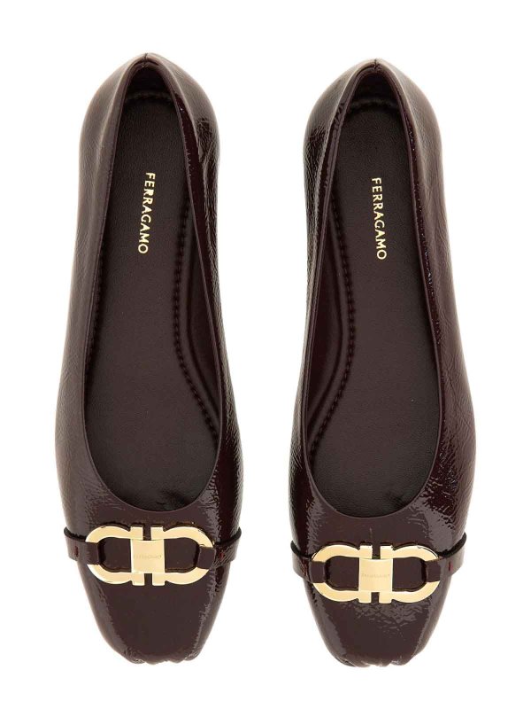The Best Shops SALVATORE FERRAGAMO: Ballerines - Rouge Brun