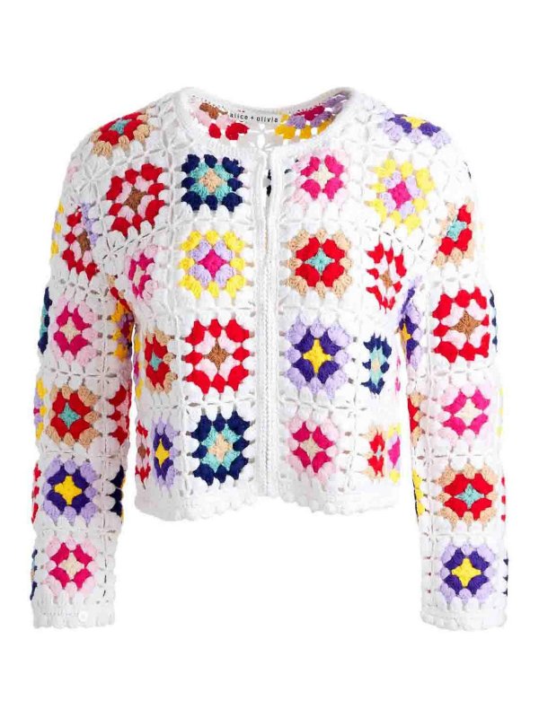 ALICE+OLIVIA: カーディガン - カーディガン - 白