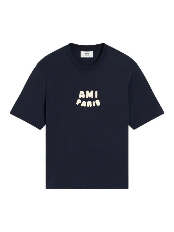 AMI PARIS: t-shirts - T-Shirt With  Patch