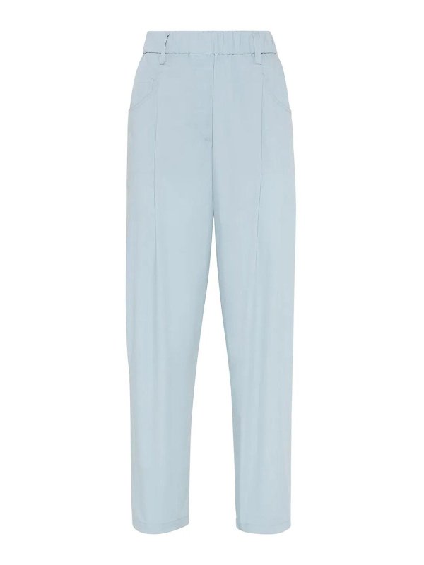 BRUNELLO CUCINELLI: カジュアルトラウザー - カジュアルパンツ - ライトブルー