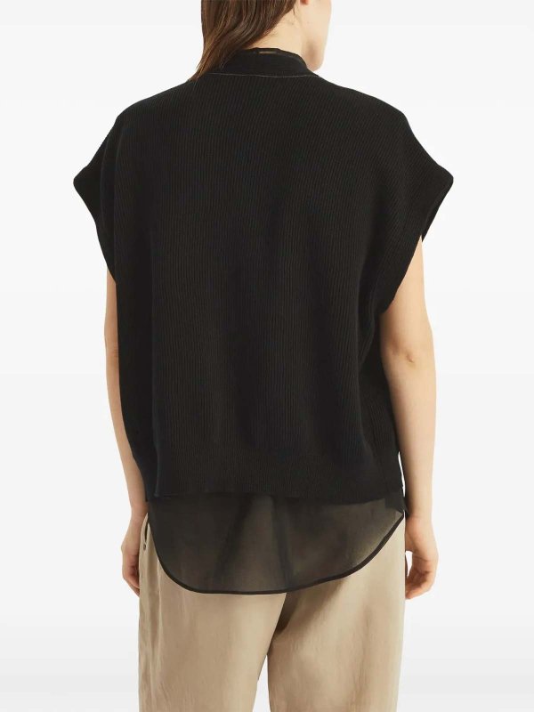 Cardigan - Noir shop online: BRUNELLO CUCINELLI